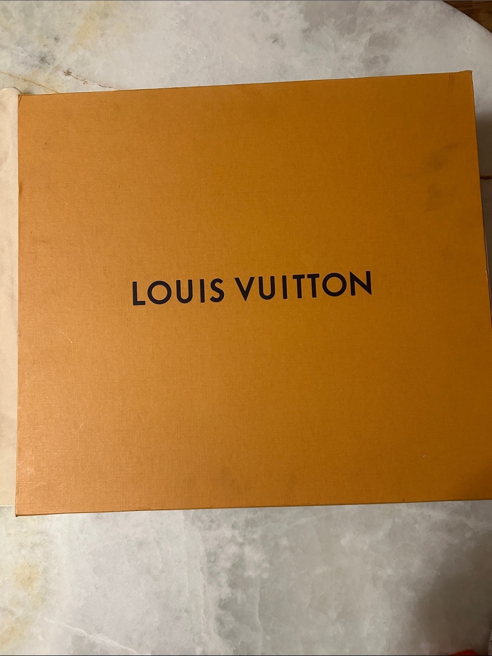 Louis Vuitton Orange Gift Box with Black Logo